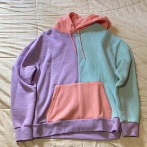 Bluenotes Mens M Hoodie, Pink Blue Purple